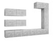 Set TV ormara, 7 dijelova, sivi beton, iverica