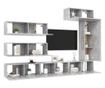 Set TV ormara, 7 dijelova, sivi beton, iverica