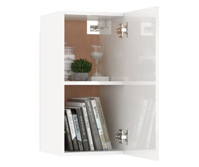 Set TV ormarića, 4 dijela, bijeli ekstra sjaj, PAL