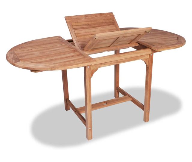 Vanjski set namještaja, 7 dijelova, masivno tikovo drvo