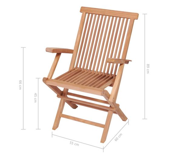 Vanjski set namještaja, 7 dijelova, masivno tikovo drvo