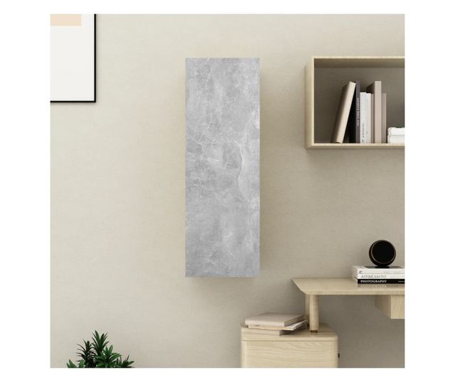 Komoda za TV, siva beton, 30,5x30x90 cm, PAL