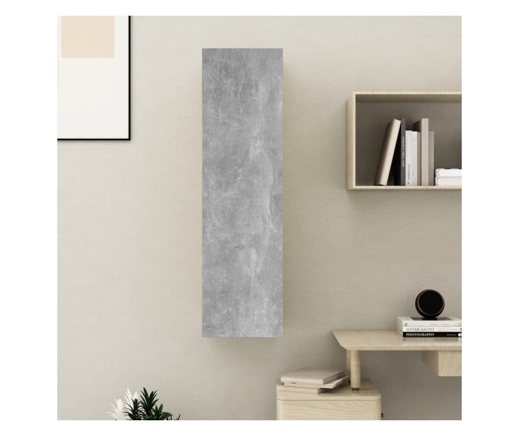 TV komoda, siva beton, 30,5x30x110 cm, PAL - 9