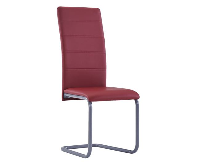 Konzolne kuhinjske stolice, 6 kom., crvene, ekološka koža