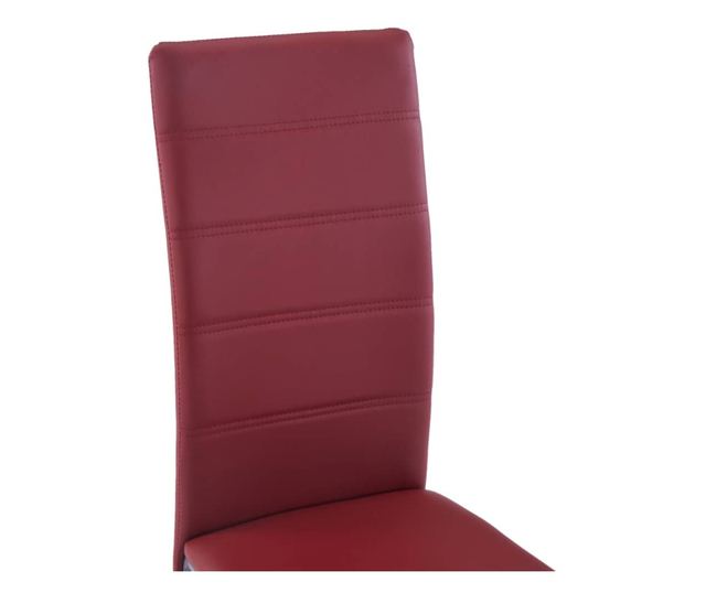 Konzolne kuhinjske stolice, 6 kom., crvene, ekološka koža