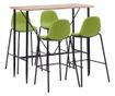 Set bar namještaja, 5 komada, zelena, tekstilni materijal