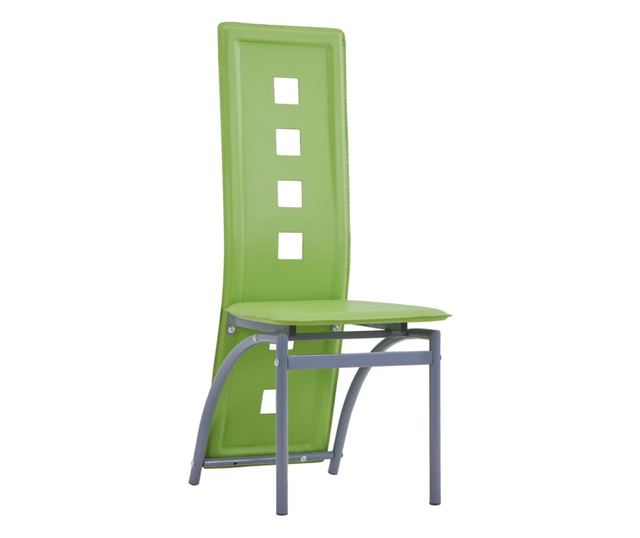 Stolice za kuhinju, 4 kom., zelene, ekološka koža