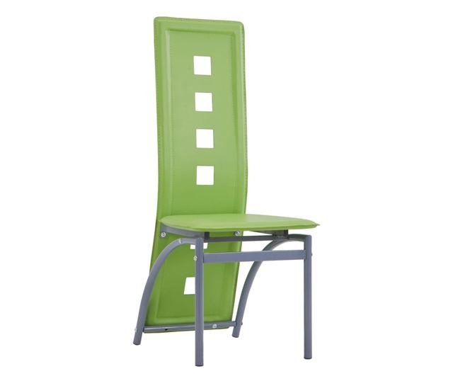 Stolice za kuhinju, 6 kom., zelene, ekološka koža