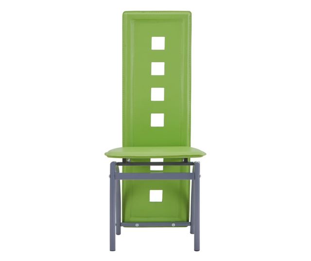 Stolice za kuhinju, 6 kom., zelene, ekološka koža