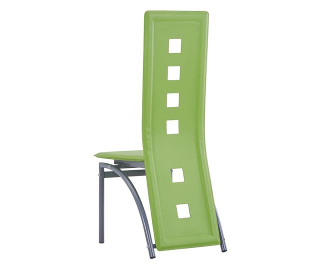 Stolice za kuhinju, 6 kom., zelene, ekološka koža