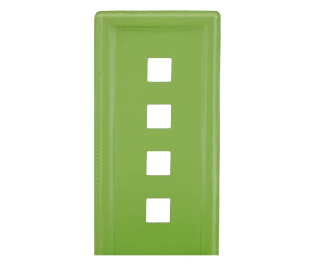 Stolice za kuhinju, 6 kom., zelene, ekološka koža