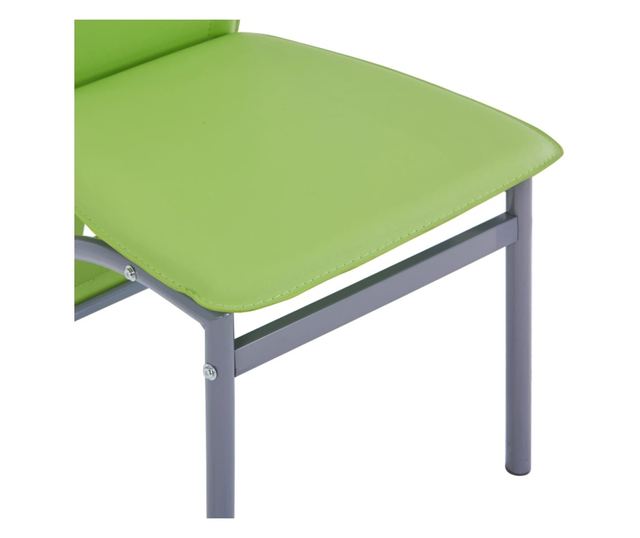 Stolice za kuhinju, 6 kom., zelene, ekološka koža