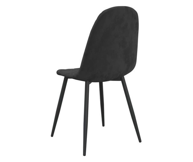 Stolice za kuhinju, 2 kom., crne, baršunaste