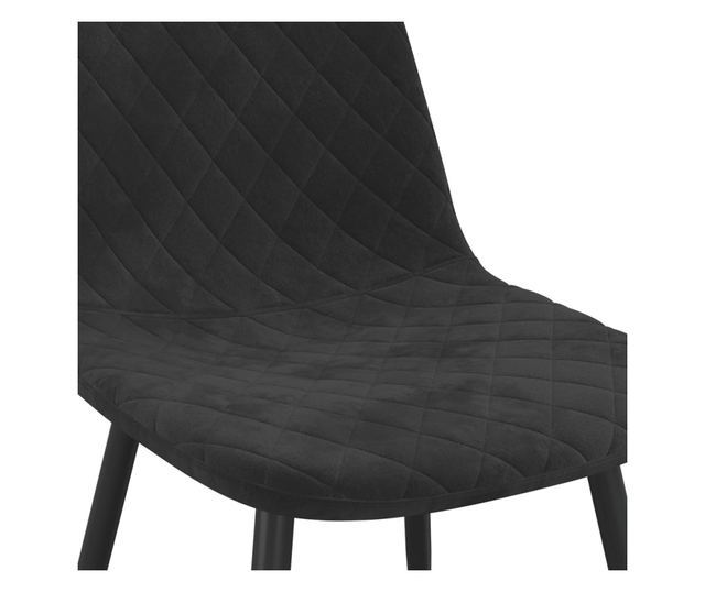 Stolice za kuhinju, 2 kom., crne, baršunaste