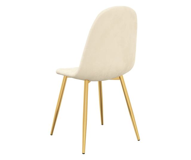 Stolice za kuhinju, 6 kom., bijela krem, baršun