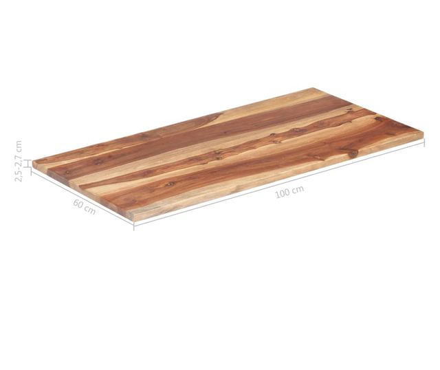 Radna ploča, 60 x 100 cm, masivno sheesham drvo, 25-27 mm