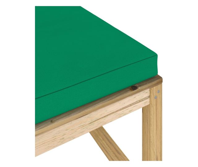 Tabureti za vrt s jastučićem, tretirano drvo bora zeleno