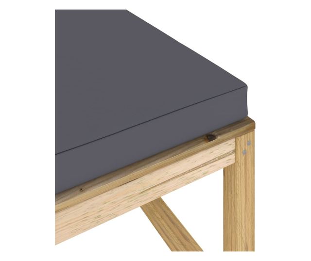 Tabureti za vrt s jastučićem, tretirano drvo bora zeleno