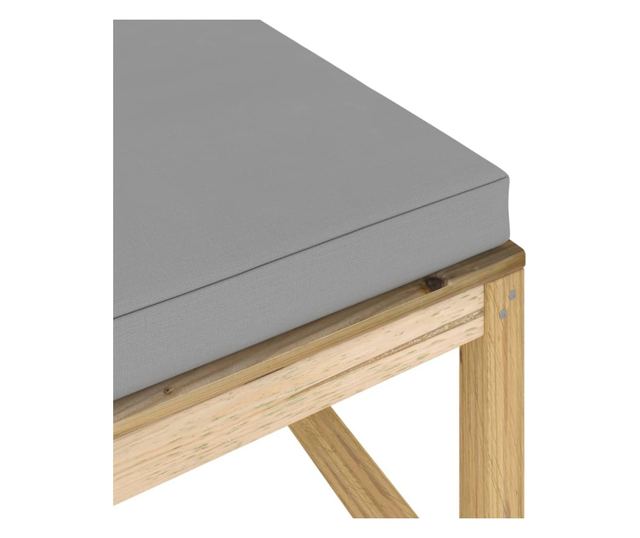 Tabure za vrt s jastučićem, tretirano drvo bora zeleno