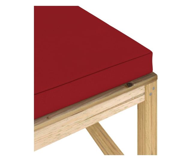 Tabure za vrt s jastučićem, tretirano drvo bora zeleno