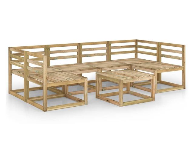 Set vrtne garniture, 7 komada, tretirano drvo bora