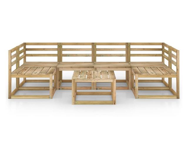 Set vrtne garniture, 7 komada, tretirano drvo bora