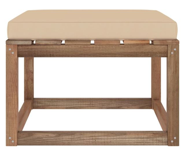 Vrtna klupa s bež jastukom