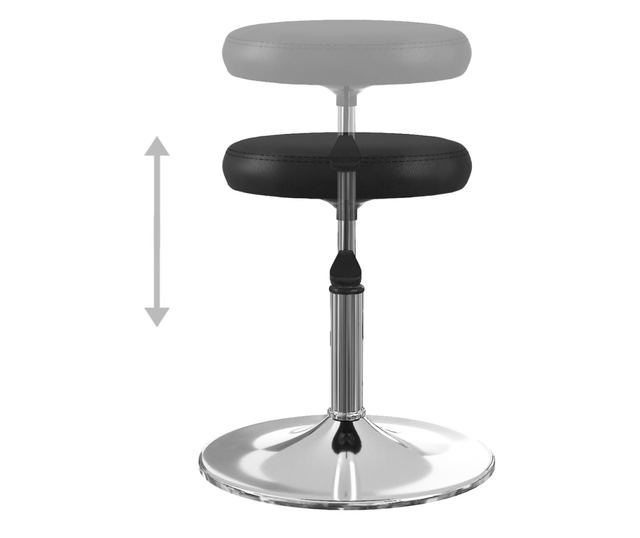 Stolice za kuhinju, 4 kom., crne, ekološka koža