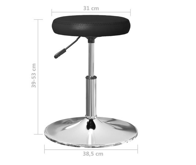 Stolice za kuhinju, 4 kom., crne, ekološka koža