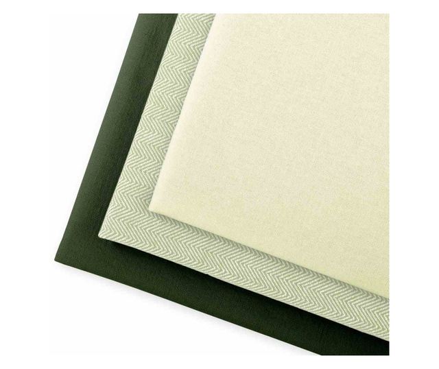 Set prosop de bucatarie Letty modern cu model decorativ imprimat, 3 buc, Vernil, 50x70 cm