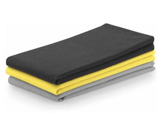 Set prosop de bucatarie Letty model clasic, 3 buc, Galben, 50x70 cm