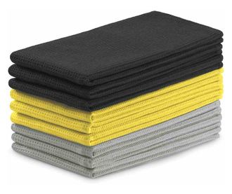 Set prosop de bucatarie Letty model clasic, 9 buc, Galben, 50x70 cm