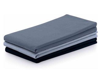 Set prosop de bucatarie Letty model clasic, 3 buc, Albastru, 50x70 cm