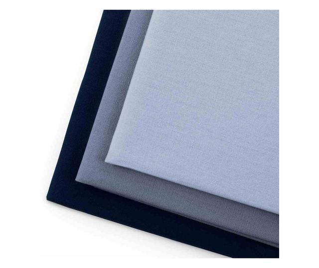 Set prosop de bucatarie Letty model clasic, 3 buc, Albastru, 50x70 cm