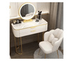 Сет дамска тоалетка и ЛЕД огледало, 80х76h см, бял цвят