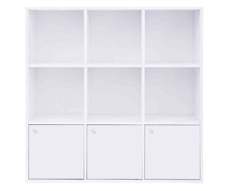 Biblioteca raft stil minimalist colectia Ergo, 97.5x29x97.5 cm, Alb, Songmics