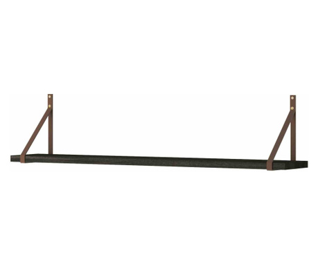Raft pentru carti stil minimalist colectia Darkness, 102x17x31 cm, Maro inchis, Piaski