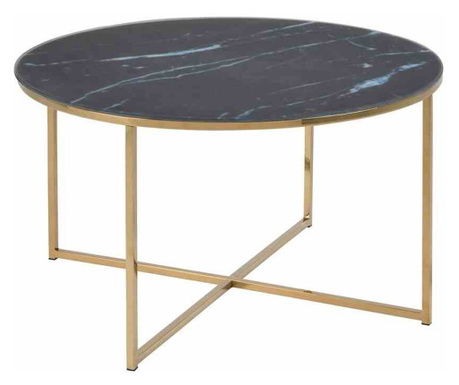 Masuta de cafea rotunda stil modern colectia Kimi, 80x80x45 cm, Auriu, Actona