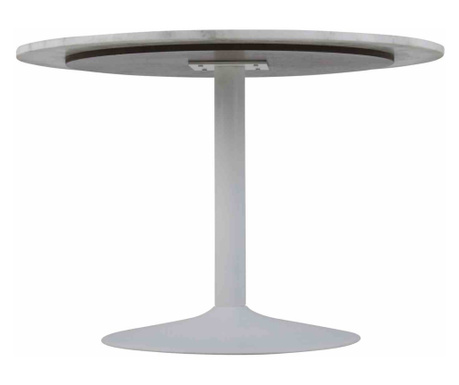 Masa rotunda stil minimalist colectia Tandel, 110x110x75 cm, Alb, Actona Tandel