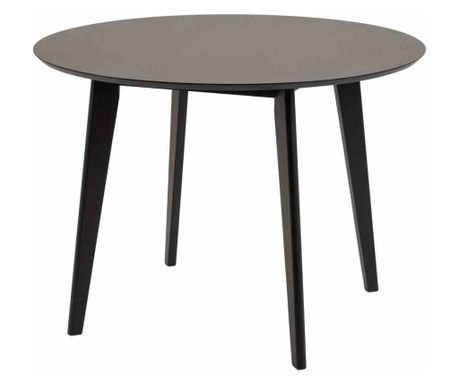 Masa rotunda stil clasic colectia Wax, 105x105x76 cm, Negru, Actona Wax