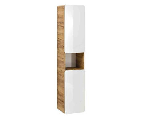 Dulap baie stil minimalist colectia Arcade, 35x32x170 cm, Alb, Hakano Arcade
