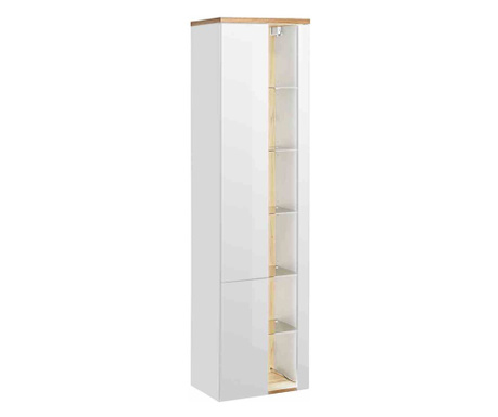 Dulap baie stil modern colectia Bonevile, 45x33x170 cm, Alb, Hakano