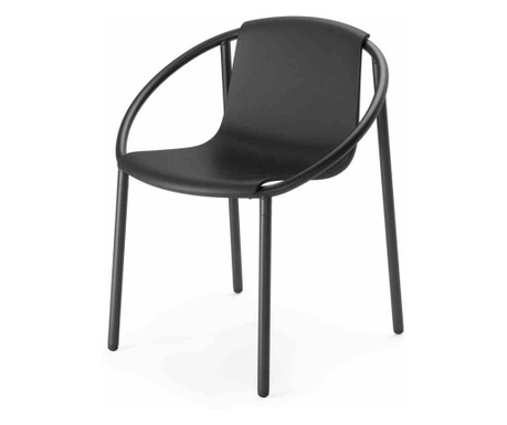 Scaun stil minimalist colectia Ringo, 55x64x74 cm, Negru, Umbra Ringo