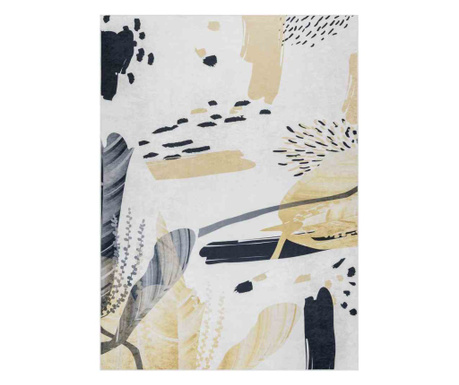 Covor cu par scurt ARLEN ABSTRACT2 culoare alb stil abstract 80x150 hakano