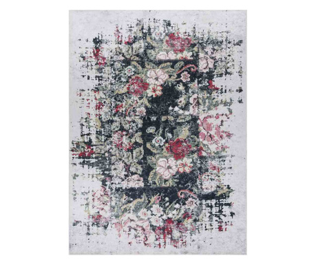 Covor cu par scurt ARLEN FLOWERS culoare alb stil abstract 120x170 hakano