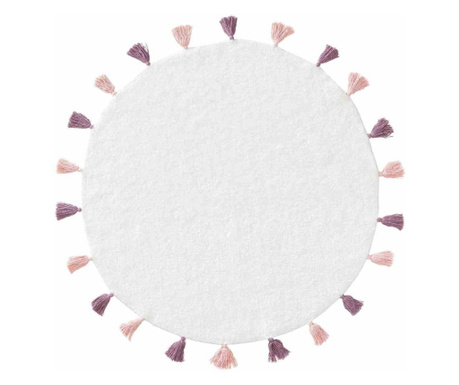 Covor rotunda cu par scurt MALU culoare roz pudra stil clasic r80 benuta