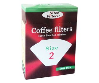 Filtru hartie pentru masini de cafea Nitec K02, 2 x 100 buc.