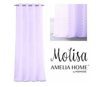 Függöny ezüst karikákkal, Molisa, 48 g/mp, Amelia Home, 140x270 cm, Lila Molisa 140x270 cm