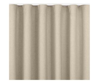 Klasszikus stílusú függöny rojtokkal, 7 cm-es karnishoz, Carmena, 185 g/m2, Homede, 220x245 cm, Bézs