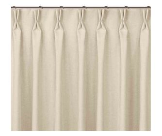 Klasszikus stílusú függöny, 7,5 cm-es redős redővel, Carmena, 185 g/nm, Homede, 220x270 cm, krémszínű